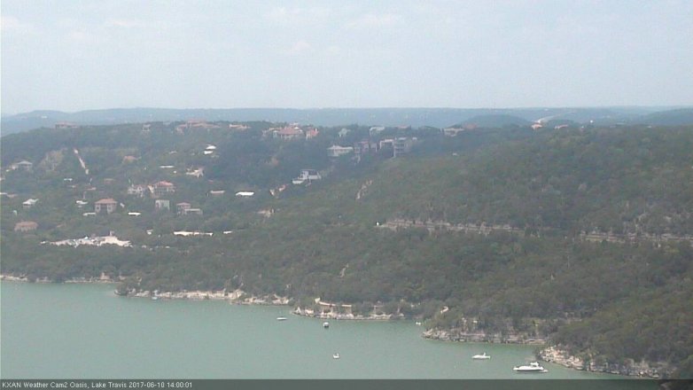 Lake Travis webcam, June 10, 2017 1:25 PM CT