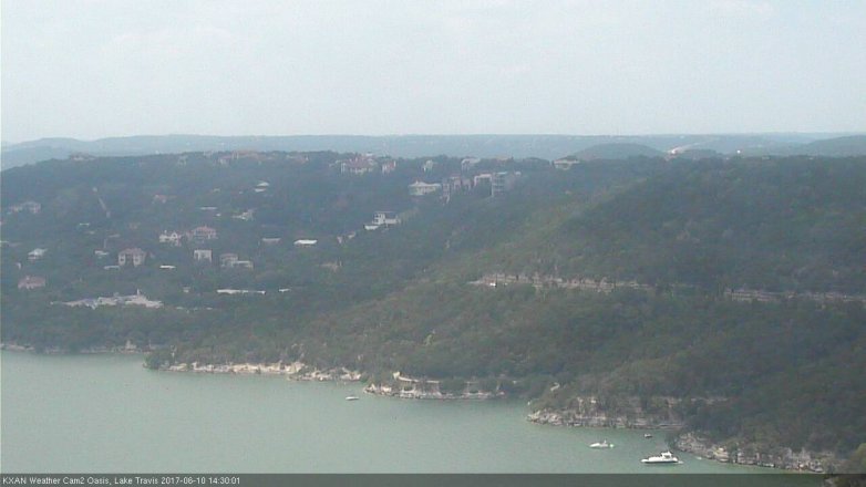 Lake Travis webcam, June 10, 2017 1:35 PM CT