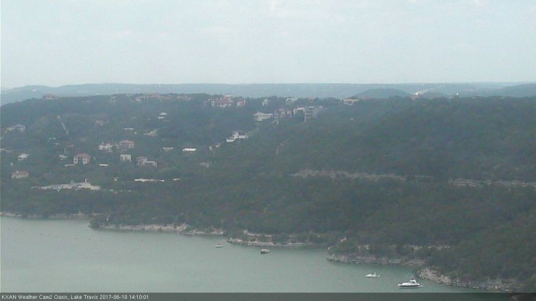 Lake Travis webcam, June 10, 2017 1:40 PM CT