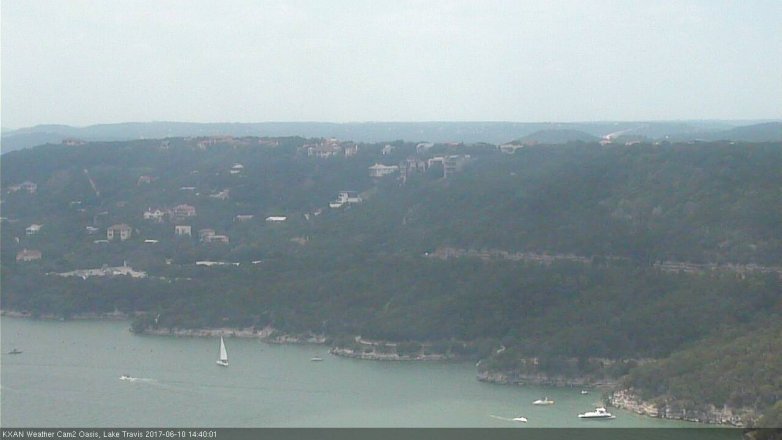 Lake Travis webcam, June 10, 2017 1:50 PM CT