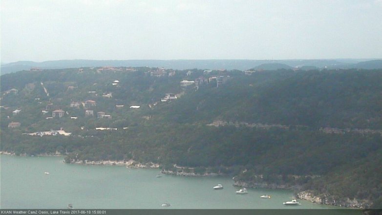 Lake Travis webcam, June 10, 2017 2:20 PM CT