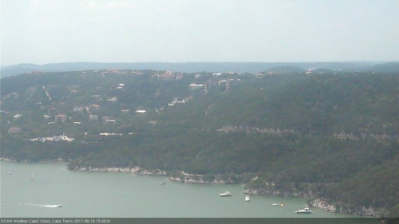 Lake Travis webcam, June 10, 2017 2:30 PM CT