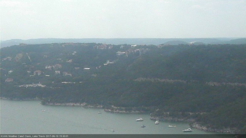 Lake Travis webcam, June 10, 2017 2:35 PM CT