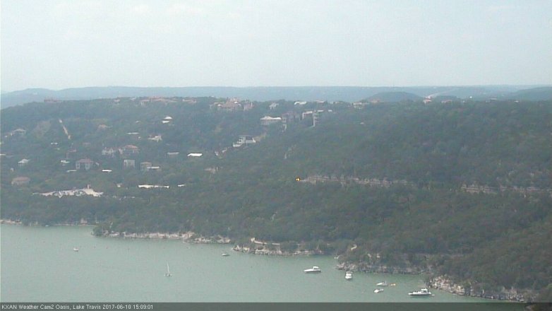 Lake Travis webcam, June 10, 2017 2:40 PM CT