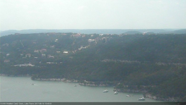 Lake Travis webcam, June 10, 2017 2:55 PM CT