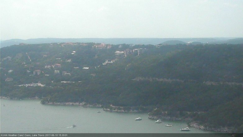 Lake Travis webcam, June 10, 2017 3:05 PM CT