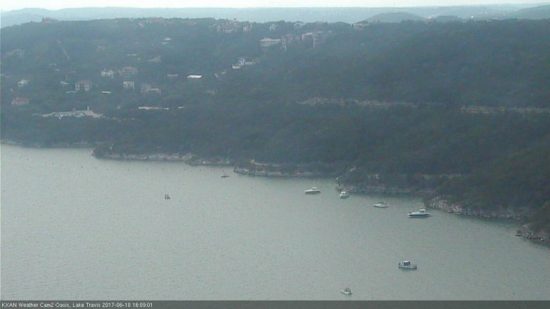 Lake Travis webcam, June 10, 2017 3:20 PM CT