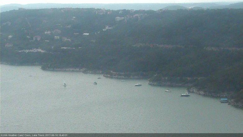 Lake Travis webcam, June 10, 2017 3:50 PM CT