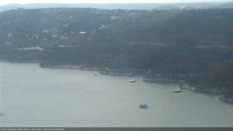Lake Travis webcam, June 10, 2017 3:55 PM CT
