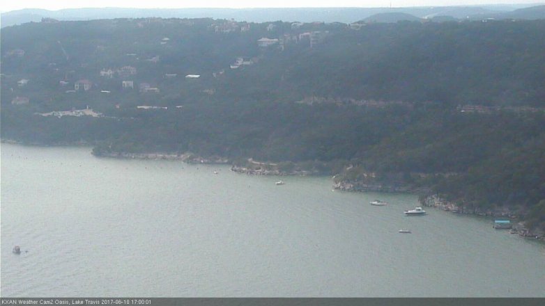 Lake Travis webcam, June 10, 2017 4:30 PM CT