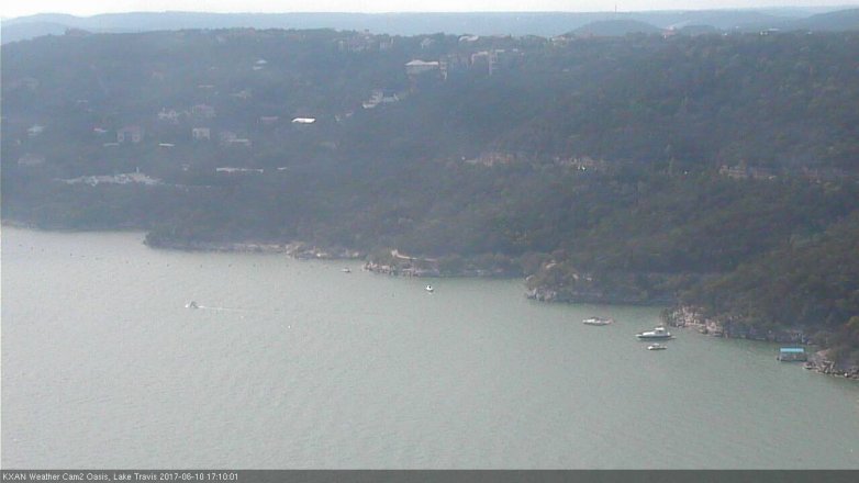 Lake Travis webcam, June 10, 2017 4:35 PM CT