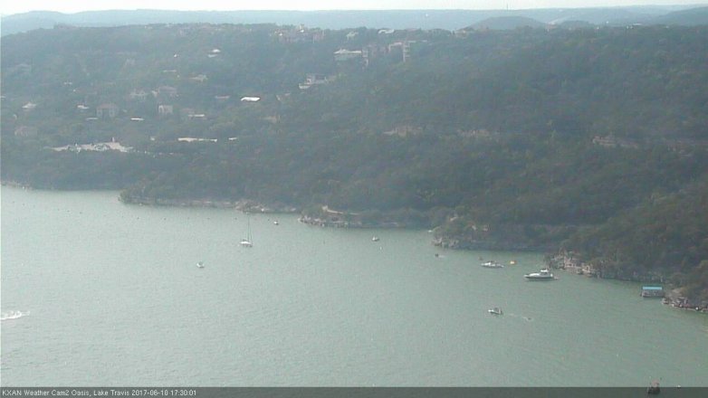 Lake Travis webcam, June 10, 2017 4:50 PM CT