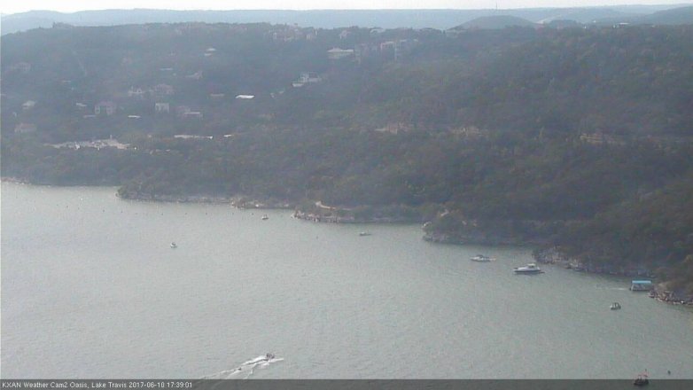 Lake Travis webcam, June 10, 2017 4:55 PM CT