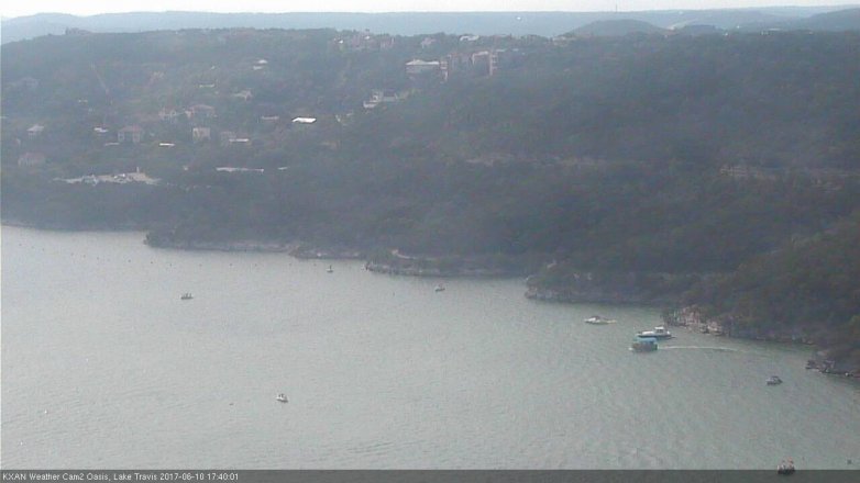 Lake Travis webcam, June 10, 2017 5:00 PM CT