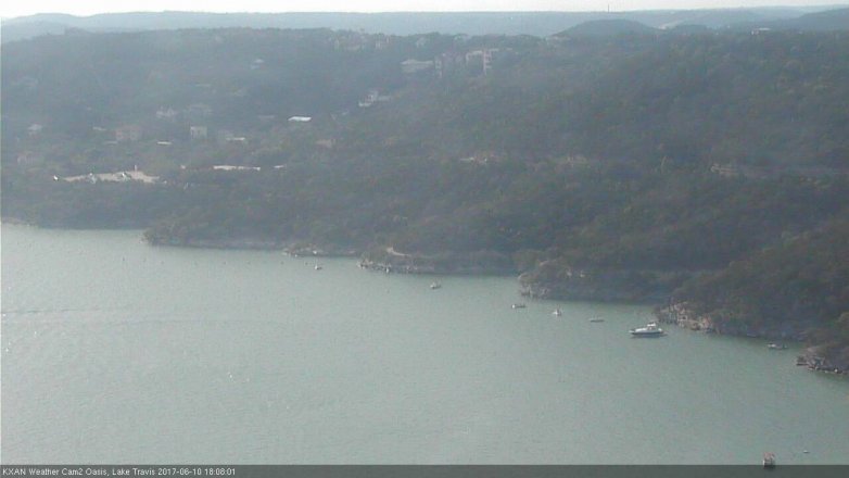 Lake Travis webcam, June 10, 2017 5:25 PM CT