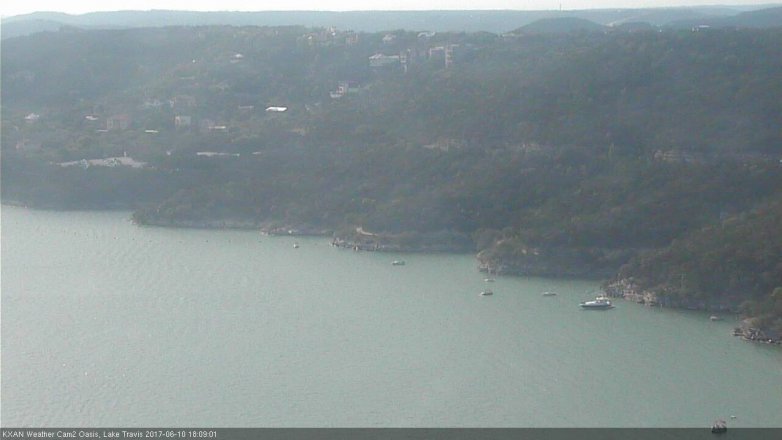 Lake Travis webcam, June 10, 2017 5:30 PM CT
