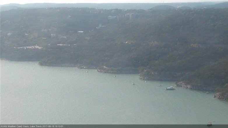 Lake Travis webcam, June 10, 2017 5:40 PM CT