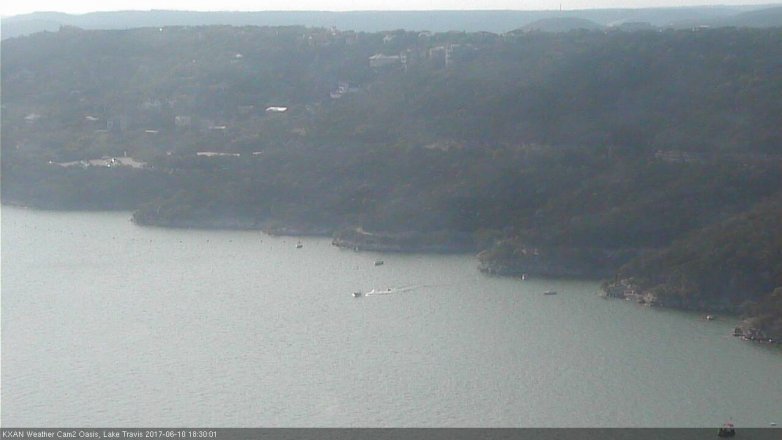 Lake Travis webcam, June 10, 2017 5:45 PM CT