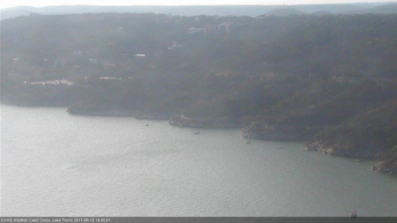 Lake Travis webcam, June 10, 2017 5:55 PM CT