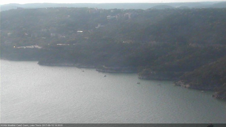 Lake Travis webcam, June 10, 2017 6:00 PM CT