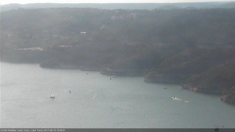 Lake Travis webcam, June 10, 2017 6:30 PM CT