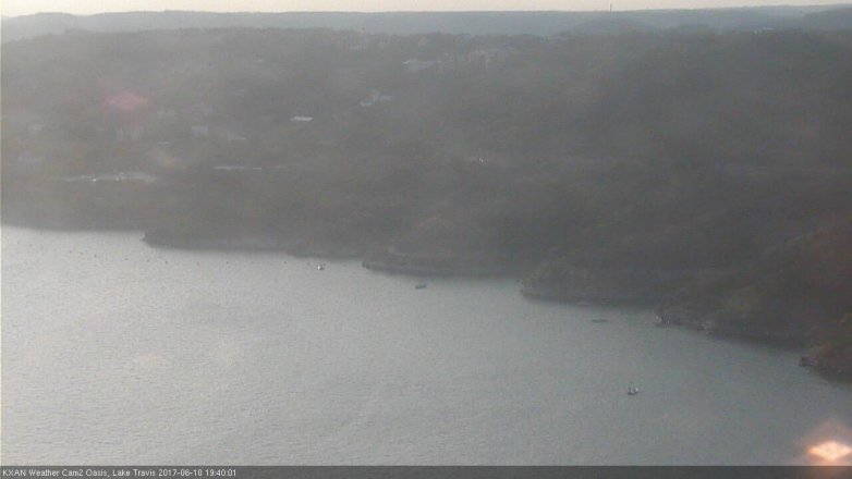 Lake Travis webcam, June 10, 2017 6:55 PM CT