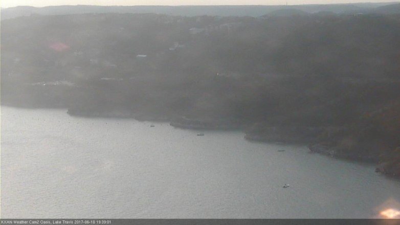 Lake Travis webcam, June 10, 2017 7:10 PM CT