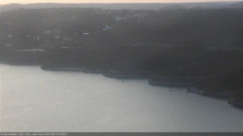 Lake Travis webcam, June 10, 2017 7:15 PM CT
