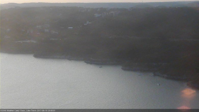 Lake Travis webcam, June 10, 2017 7:20 PM CT