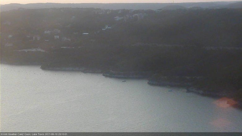 Lake Travis webcam, June 10, 2017 7:25 PM CT