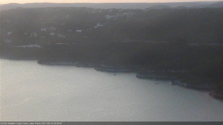 Lake Travis webcam, June 10, 2017 7:40 PM CT