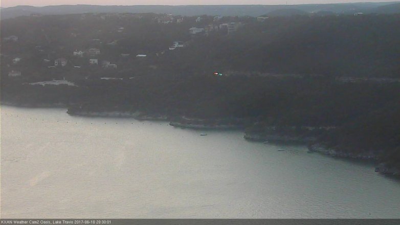 Lake Travis webcam, June 10, 2017 7:45 PM CT