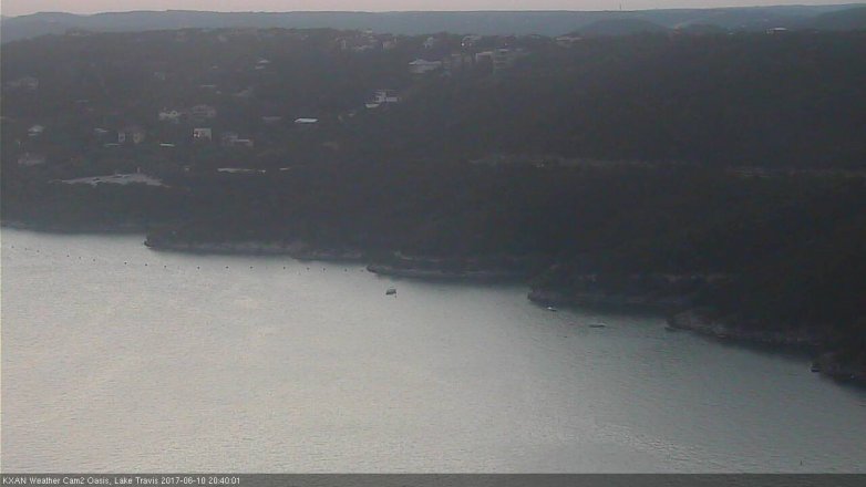 Lake Travis webcam, June 10, 2017 7:55 PM CT