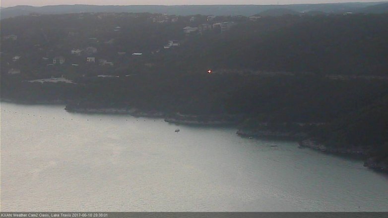 Lake Travis webcam, June 10, 2017 8:05 PM CT
