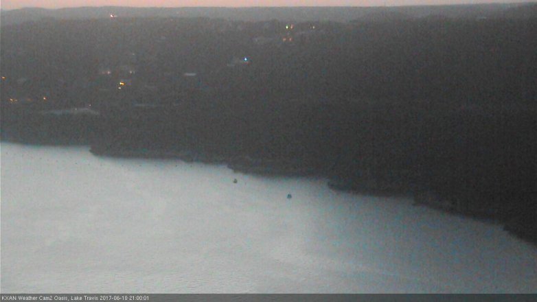 Lake Travis webcam, June 10, 2017 8:15 PM CT