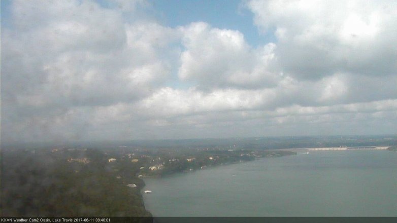 Lake Travis webcam, June 11, 2017 9:10 AM CT