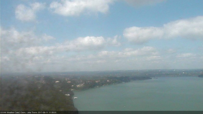 Lake Travis webcam, June 11, 2017 10:30 AM CT