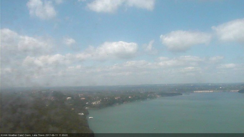 Lake Travis webcam, June 11, 2017 10:40 AM CT