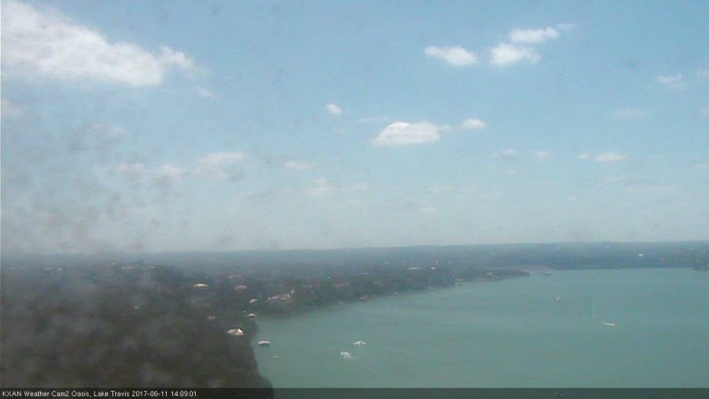 Lake Travis webcam, June 11, 2017 1:30 PM CT