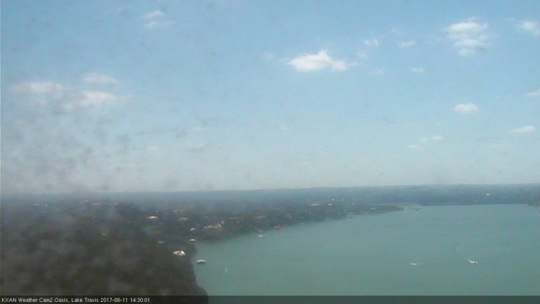 Lake Travis webcam, June 11, 2017 1:35 PM CT