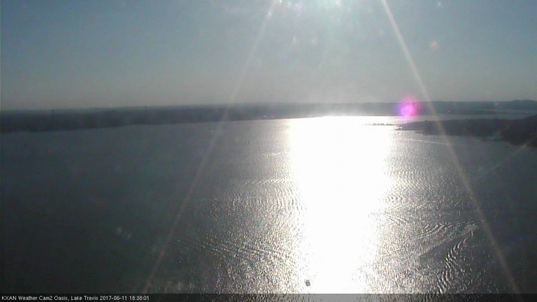 Lake Travis webcam, June 11, 2017 5:55 PM CT