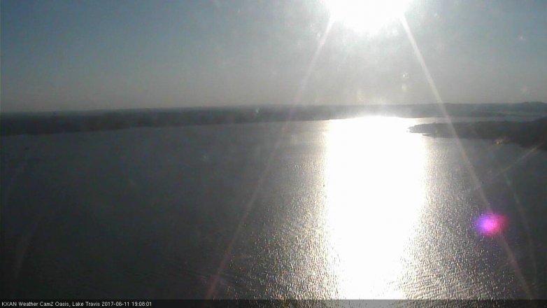 Lake Travis webcam, June 11, 2017 6:40 PM CT