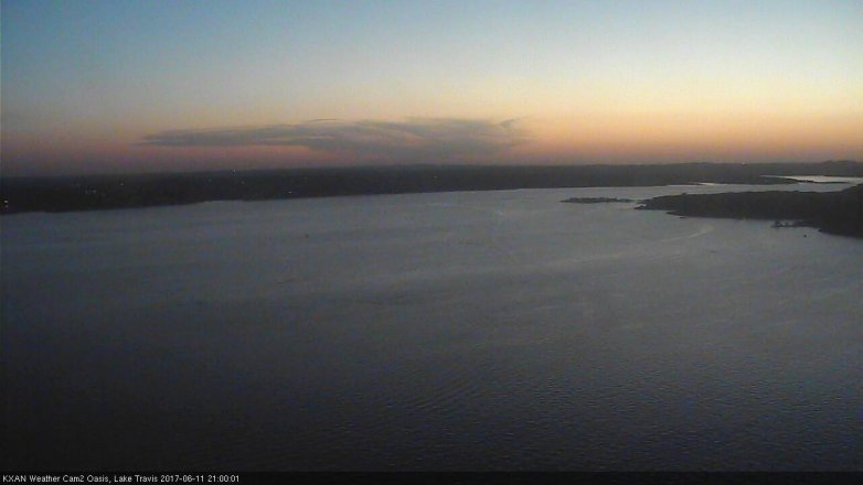 Lake Travis webcam, June 11, 2017 8:05 PM CT