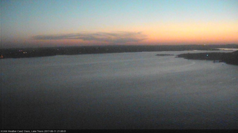 Lake Travis webcam, June 11, 2017 8:25 PM CT