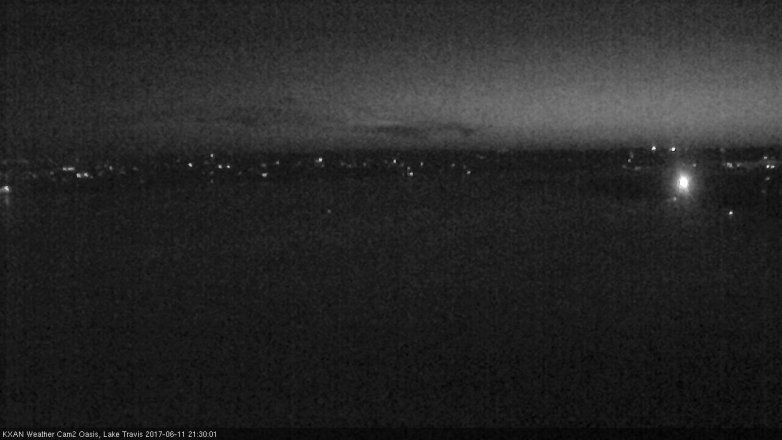 Lake Travis webcam, June 11, 2017 8:45 PM CT