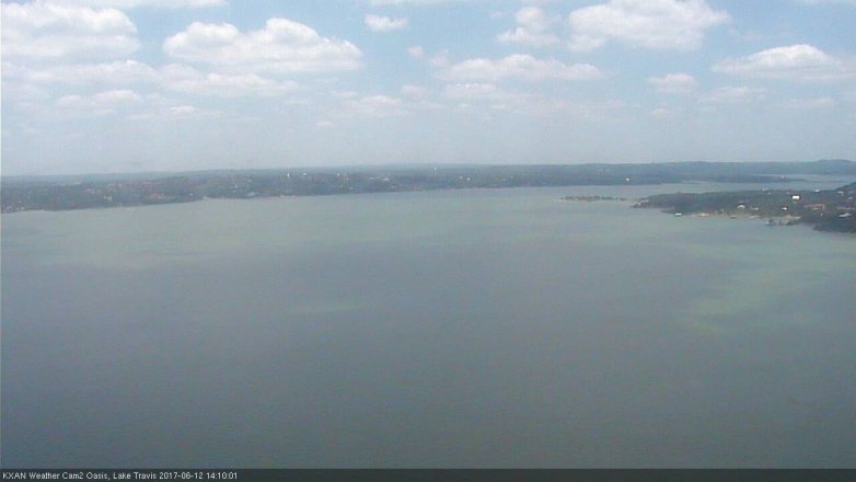 Lake Travis webcam, June 12, 2017 1:20 PM CT