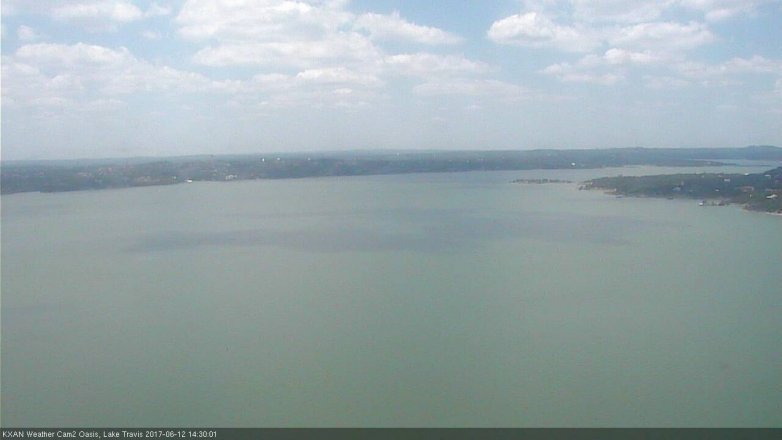 Lake Travis webcam, June 12, 2017 1:35 PM CT