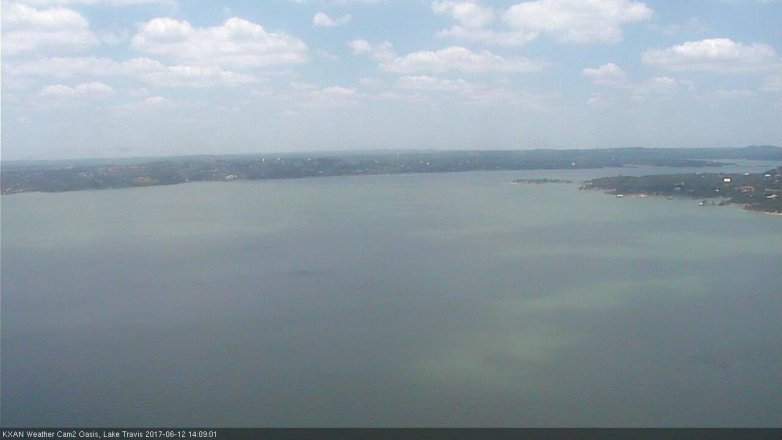 Lake Travis webcam, June 12, 2017 1:40 PM CT