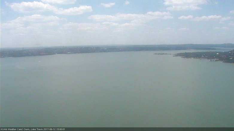Lake Travis webcam, June 12, 2017 2:30 PM CT