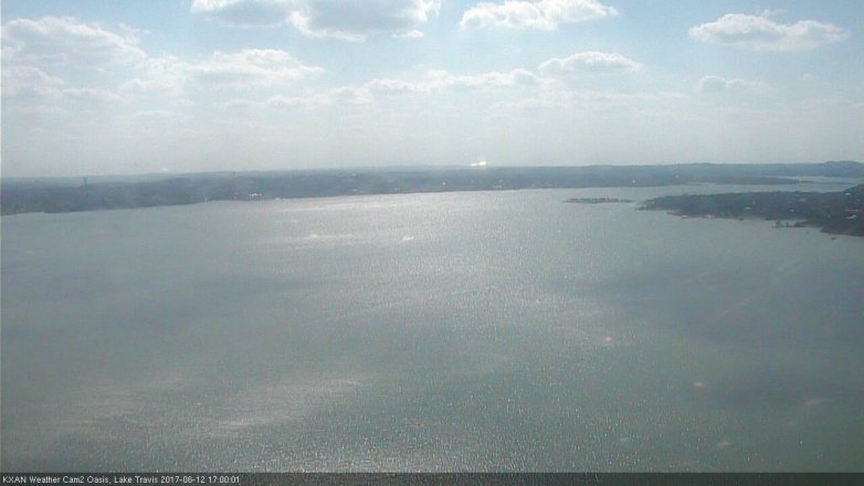 Lake Travis webcam, June 12, 2017 4:05 PM CT